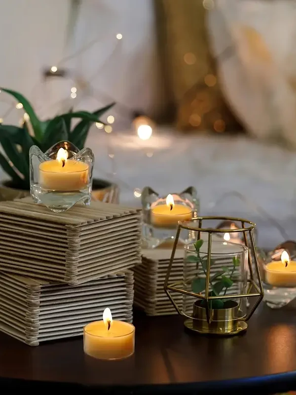 Premium Beeswax Tea Candles x5